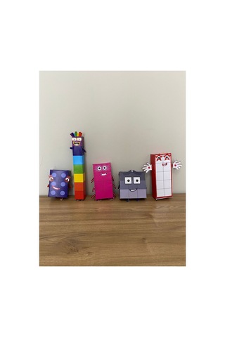 Kes Yapıştır Oyna / 1-10'a Kadar 3 Boyutlu Numberblocks Maskotları / Kalın Karton Kağıt Kendin Yap