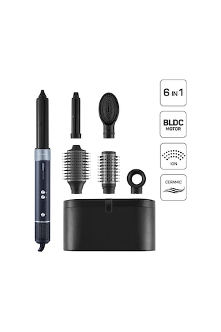 Arzum Revolution Bldc Ionic Hava Üflemeli Saç Şekillendirici 6 Farklı Başlıklı - Ar5166 Siyah