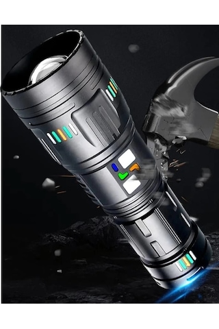 Pro F-3002 Alüminyum Tg Led Gece Şeritli Type-c Şarjlı El Feneri 92824670
