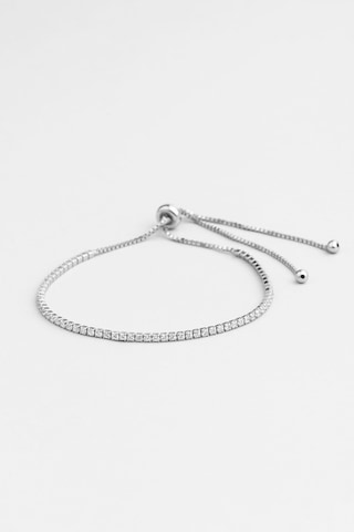 So Chic Su Yolu 18 Ayar Beyaz Altın Kaplama Gümüş Ayarlanabilir Bileklik