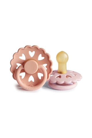FRIGG Fairytale İkili Kauçuk Emzik - Pretty in Peach/Primrose 0-6 Mavi