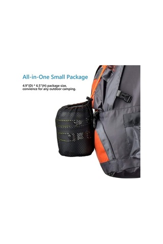 Createtech Taşınabilir Turuncu Yürüyüş Tenceresi Skycıty Seti, Piknik & Kamp İçin Alümina Aksesuar - Eb Turuncu