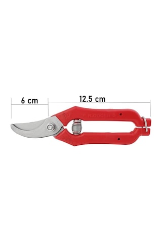 Göcen Narenciye Üzüm Bağ Budama Makası Eğri Uçlu 18.5 Cm Kırmızı