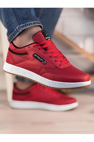 Ayakkabix Sneaker Erkek Spor Ayakkabı Günlük Yürüyüş Kırmızı Kırmızı