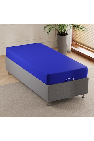 Alez Fitted Pu Kumaş 90x190 Cm Sıvı Geçirmez Koruyucu Mavi