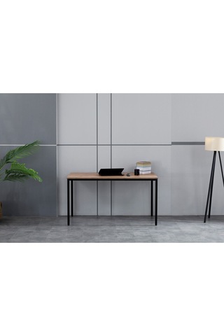 Çalışma Masası 140x80x75 Cm Siyah Atlantik Çam Siyah