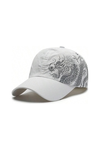 Valkyrie Dragon Nefes Alabilir Beyaz Spor Şapka Ayarlanabilir Outdoor Balıkçı Günlük Unisex Şapka