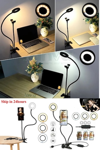 Youtuber Light Stüdyo Işığı Akrobat Selfie Led Masa Lambası Tripod Video Çekme Standı