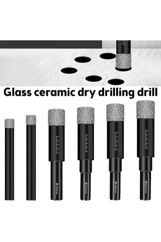 Yunboo 6mm Diamantlı Granit Mermer Delici: Cam Seramik, Seramik Zemin Tülü, Vitrifiye Tuğla İçin Kuru Delme Aleti - Hızlı Ve Dayanıklı
