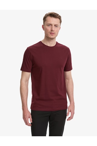 Pierre Cardin Erkek Bordo Tişört Basic 50325299-vr014