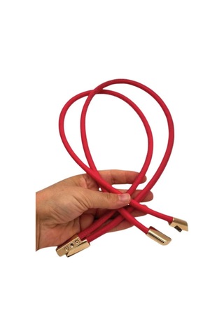 Çanta Aksesuar 60 Cm Açık Kırmızı Renk Trend Model Çift Çanta Sapı