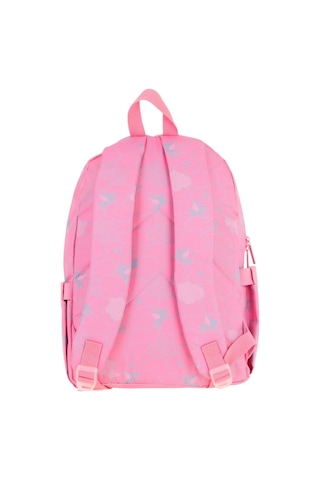 Kaukko Kids Kız Çocuk Pembe - Pullu Bulut Desenli Dört Gözlü Okul Sırt Çantası - L5218 Pembe