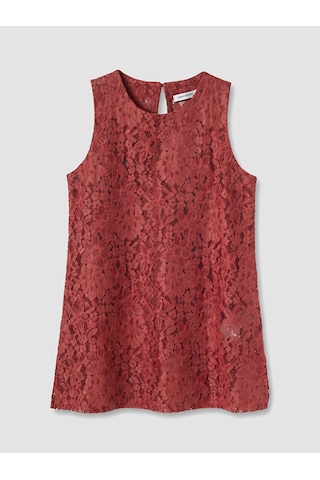 Lcw Everyday Bordo Bisiklet Yaka Dantelli Bluz