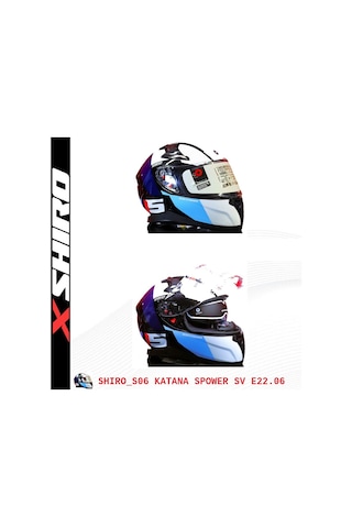 Shiro100206 Fullface Katana Smsport Sunvizor Kask