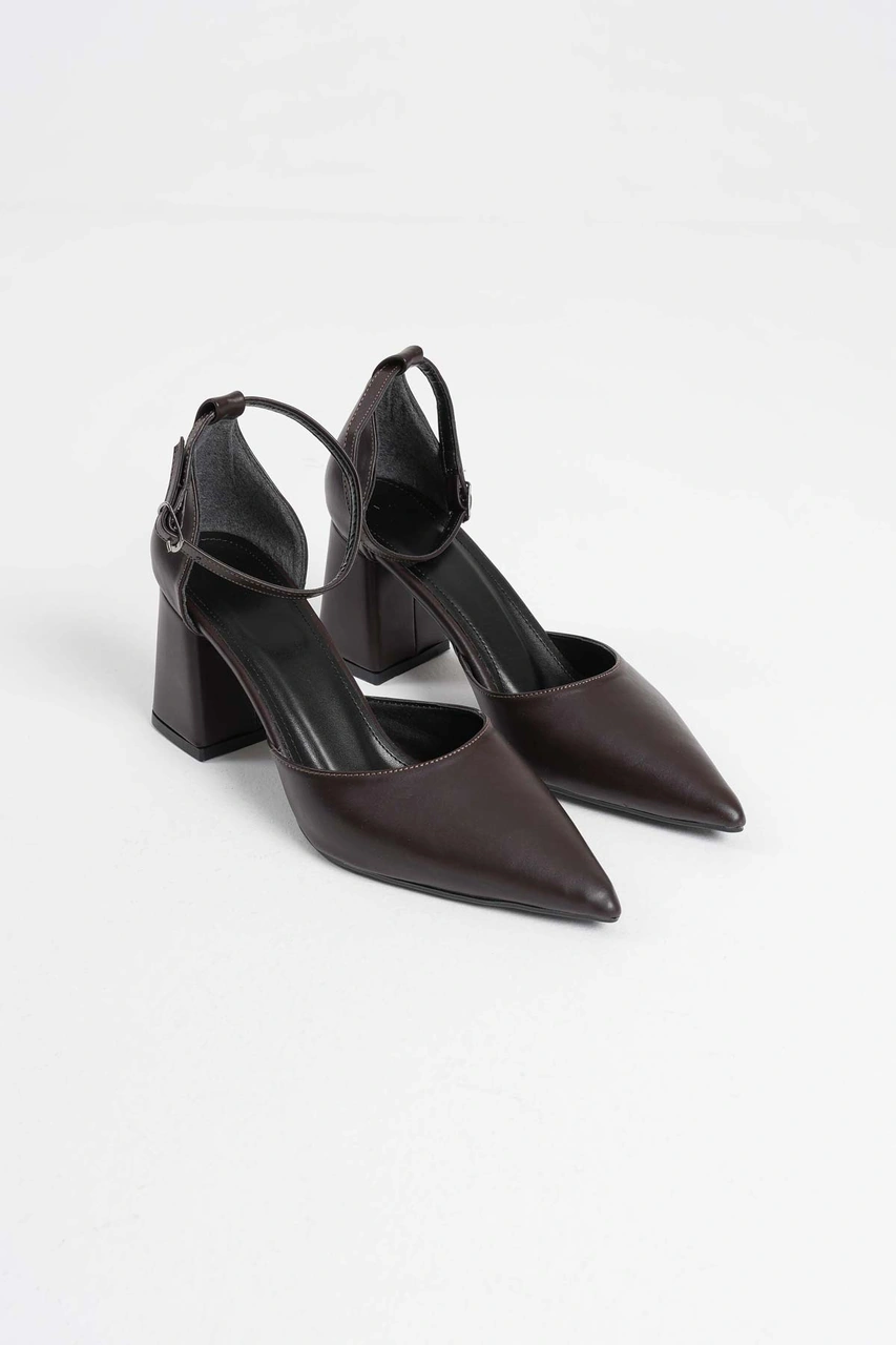 Doren Acı Kahve Cilt Kadın Topuklu Ayakkabı Muhtelif