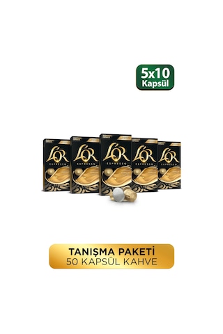 L'or Vanilya Aromalı Nespresso Uyumlu Alüminyum Kapsül Kahve 5 x 10'lu L'or Vanilya Aromalı Nespresso Uyumlu Alüminyum Kapsül Kahve 5 x 10'lu