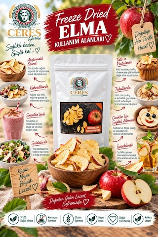 Dondurularak Kurutulmuş Elma 20 G