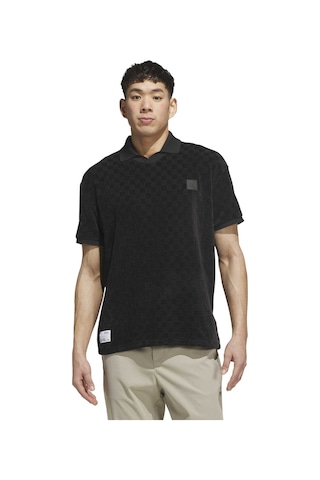 Black Adidas Erkek Golf Polo Yaka T-shirt Knit Ss Polo Kg9985 Siyah