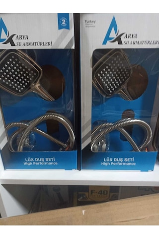 Arya Lüks Duş Seti Kare Krom