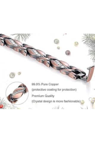 Kadınlar İçin Bakır Manyetik Bileklikler Artrit Ağrısı Ref 3500 Gauss Manyetik Bileklik Etkili Terapi Diğer