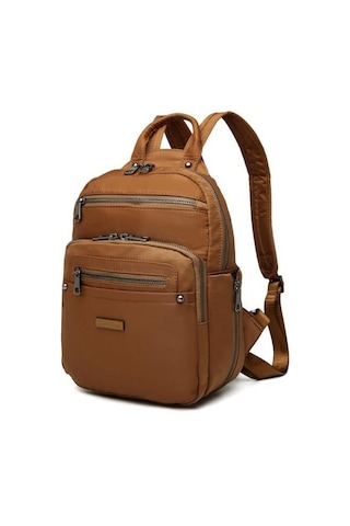 Saten Kumaş Kadın Sırt Çantası Barcelona 2111 Camel