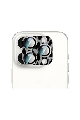 Apple Uyumlu iPhone 16 Pro Caseworld Crystal Color Serisi Full Kamera Lens Koruyucu Gri
