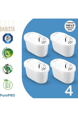 Brita Maxtra+ Pro Uyumlu Purepro Su Arıtma Surahi Filtresi 4 Adet
