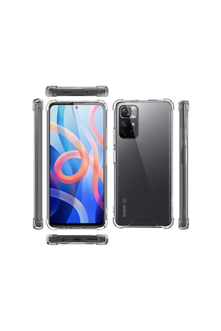 Xiaomi Poco M4 Pro 5G Kılıf Şeffaf Nitro Anti Shock Kapak Renksiz