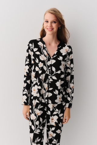 Suwen Marigold Maskülen Pijama Takımı Sh26232660b911 Siyah Desenli