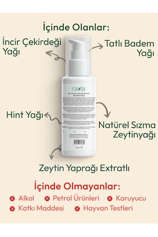 Ravla Elora Zeytin Yaprağı Ekstratlı Saç Bakım Yağı 100 ML