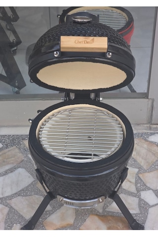 Chefden Prime 13 Seramik Kömürlü Siyah Barbekü