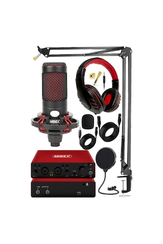 Karın Bölgesix Superior Pack-2 Stüdyo Kayıt Ekipmanları Glx-800 Ses Kartı Cxn-30 Stüdyo Mikrofon