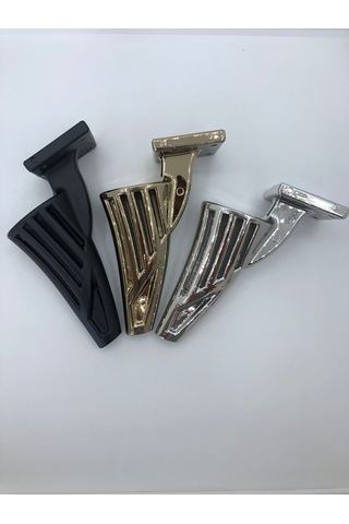 Plastik,16 Cm Gold Kaplama Metal Görünümlü Mobilya Ayağı 4 Adet