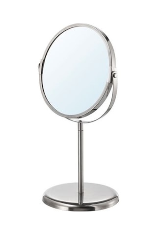 Ayaklı Bir Tarafı Büyüteçli Banyo Tıraş Makyaj Aynası