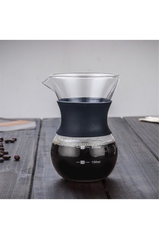 Tenfowee Çift Kat Paslanmaz Çelik Filtreli, Silikon Kılıflı, Kağıtsız Bardak French Press Kahve Makinesi - 14oz Diğer