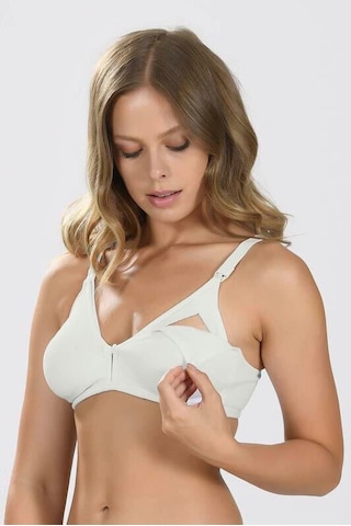 Ekru Dikişsiz Emzirme Sütyeni Ekru