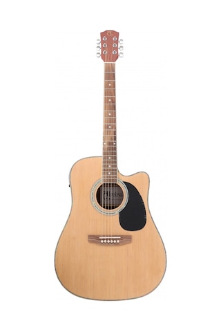 Almira F650n-c Elektro Akustik Gitar - Naturel Başlangıç/orta - Cutaway Kasa Naturel Parlak Cila, Dahili Tuner Ve 4-band Eq, Ihlamur Gövde Yapısı Ölçüler: 41 İnç Standart Dreadnought