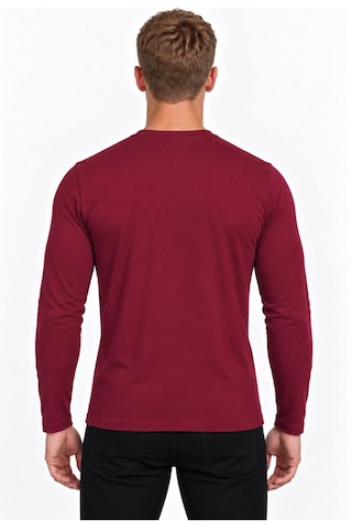 Axxel Erkek Kırmızı Pamuklu Likralı Süprem Uzun Kollu T-shirt-d236