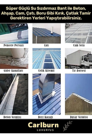 Süper Güçlü Su Geçirmez Sızdırmaz Yeşil Renk Çok Amaçlı Tamir Ve İzolasyon Bandı 48mm X 10m - 1 Adet
