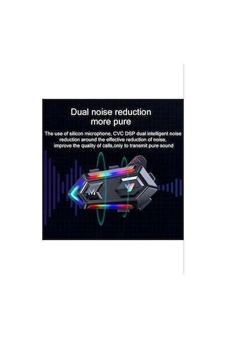 V20 Motor Kurye Kask Kulaklık Rgb Modlu Bluetooth Motosiklet Kulaklık 5.3 Bluetooth Intercom