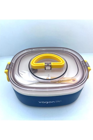 Vagonlife Paslanmaz Çelik Tek Bölmeli Yemek Kabı - Lunch Box Vgn540 Mavi Mavi