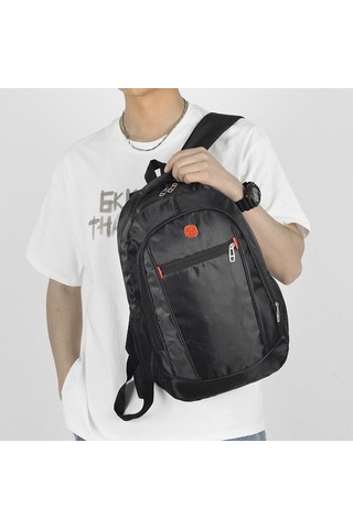 Trendy Yeni Rahat Sırt Çantası Erkek Kişiselleştirilmiş Bilgisayar Çantası Güzel Öğrenci Okul Çantası Büyük Kapasiteli Seyahat Sırt Çantası Qıpvır Siyah - Sarı