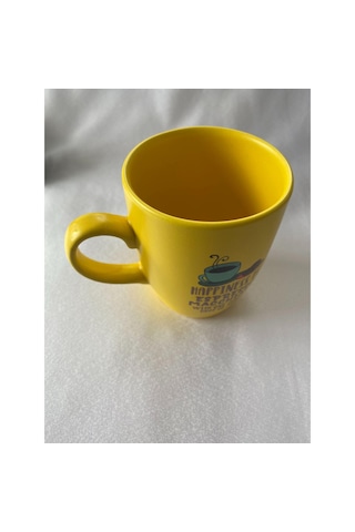 Happiness İs Espresso Machiato Sarı Kupa Bardak Çok Renkli