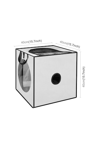 Funadd Pet Banyo Kurutma Kutusu Taşınabilir Katlanır Kurutma Kafesi, 5kg'a Kadar Evcil Hayvanlar İçin Uygun Gri