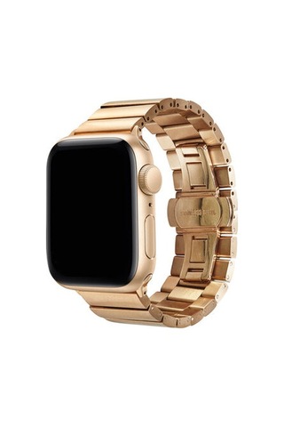 Apple Watch Uyumlu 44mm Krd-41 Metal Kordon - Gold