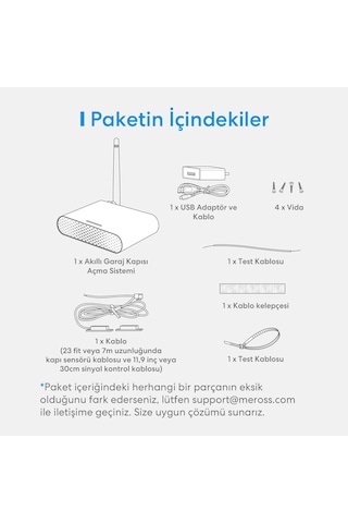 Meross Wi-Fi Uzaktan Kontrollü Akıllı 3 Garaj Kapısı Kontrollü Anahtar