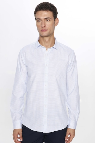 Tudors Erkek Modern Slim Fit Dar Kesim Uzun Kollu Pamuklu Çizgili 4 Mevsim İtalyan Yaka Gömlek-31713-çok Renkli Çok Renkli