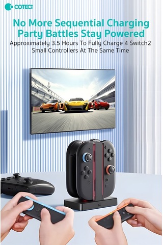Coteci Nintendo Switch 2 Joy-con Şarj Ünitesi Ve Standı Konsol Aksesuarı Elektronik Ürün Oyun Odası