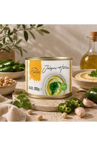 Talia Jalapeno Humus 200g Teneke