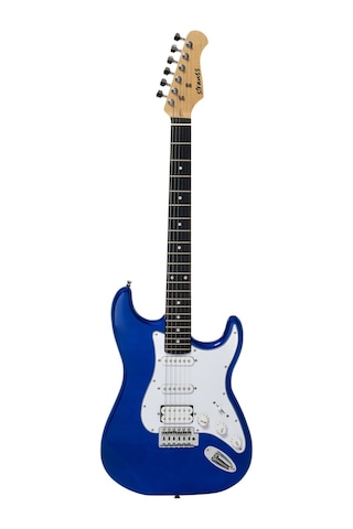Strauss St-20hhssb-bl Elektro Gitar-metalik Mavi Set Anfi-softcase-askı-tel-kablo-pena